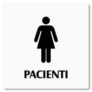 WC ženy pacienti, 80x80mm, bílá, Nevada